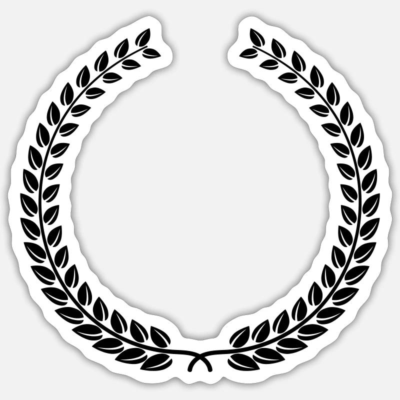 laurel wreath icon Sticker size S (10 x 10 cm)