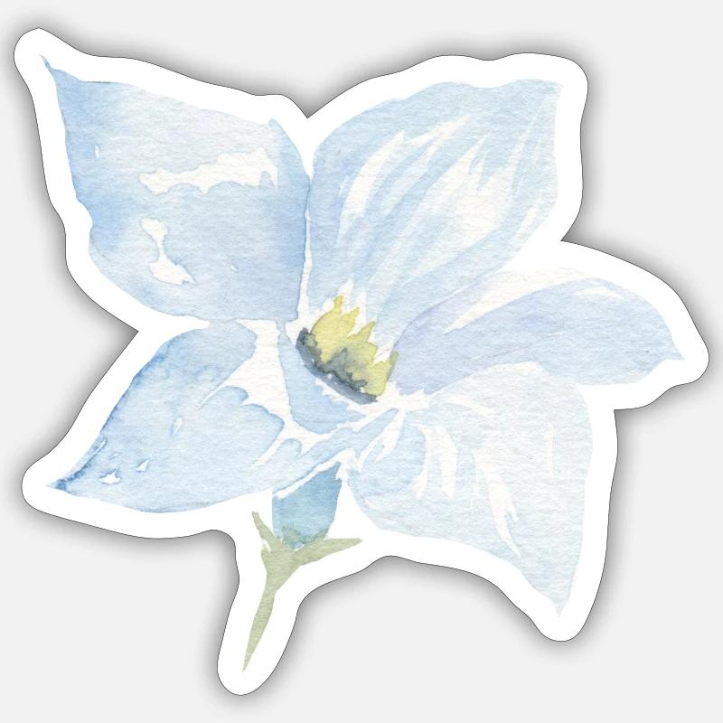 Fleur - Sticker taille S (10 x 10 cm) - blanc mat