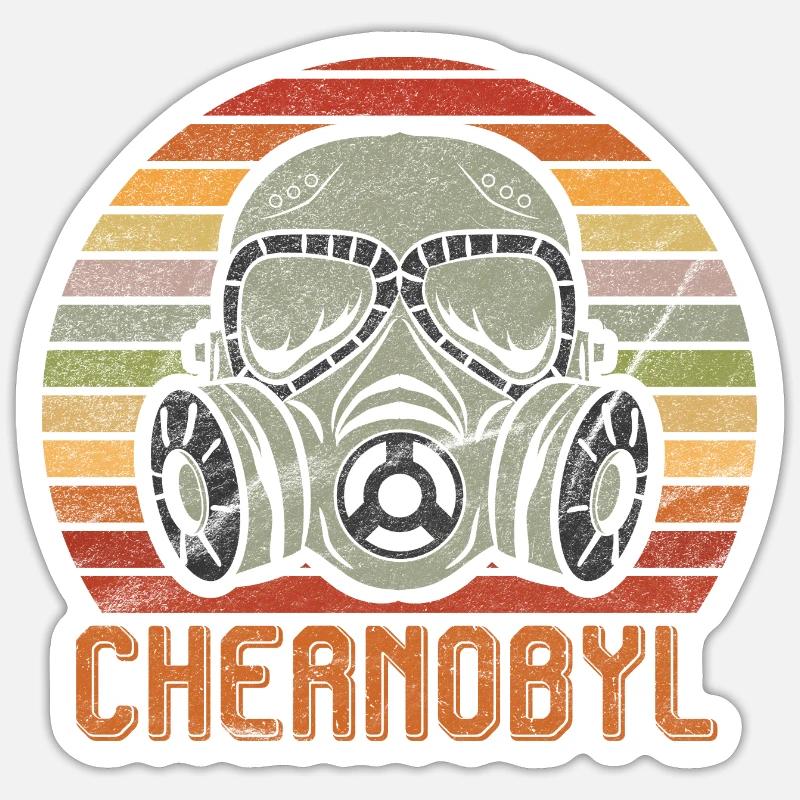 Chernobyl masc BytheManzanitas Sticker size S (10 x 10 cm)
