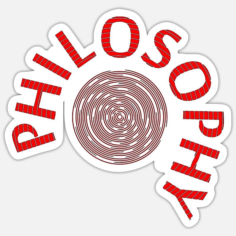 Philosophy design - Sticker size S (10 x 10 cm) - white matte