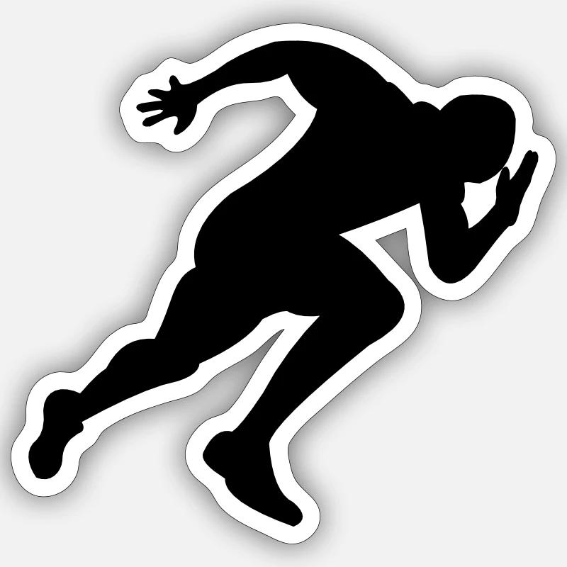 ATHELTIK - Sticker taille S (10 x 10 cm) - blanc mat