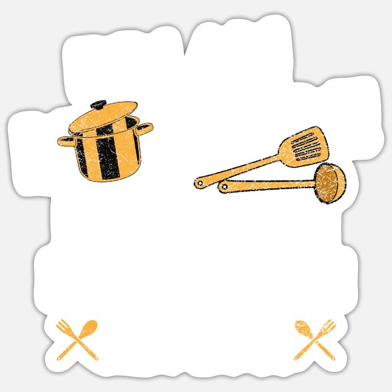 Küchenchef Chefkoch Kochen Hobbykoch Spruch Sticker Größe S (10 x 10 cm)