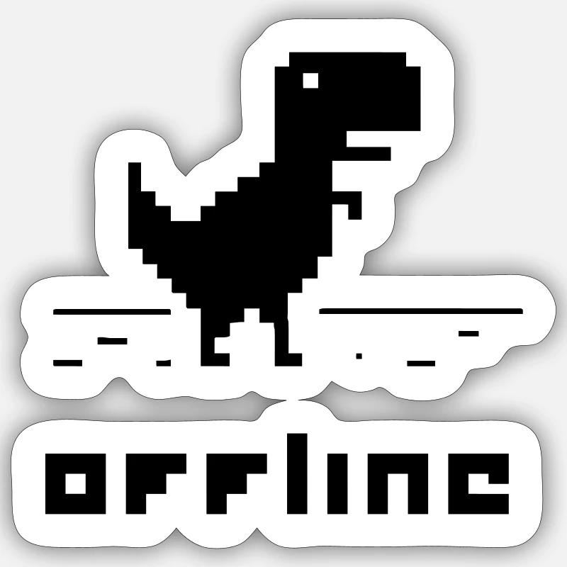 Offline Dino Sticker Größe S (10 x 10 cm)