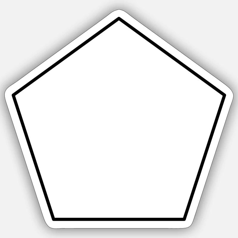 Symbole pentagonal (couleur modifiable) Sticker taille S (10 x 10 cm)