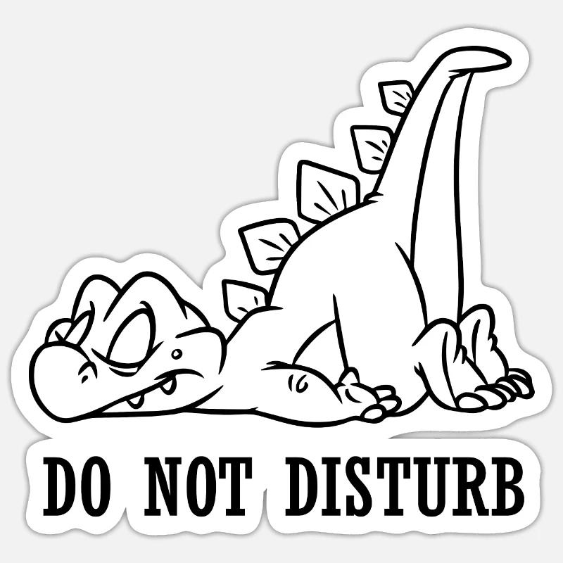 Dinosaurier Dino - Sticker Größe S (10 x 10 cm) - Mattweiß