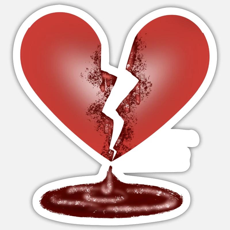 Broken heart Sticker size S (10 x 10 cm)