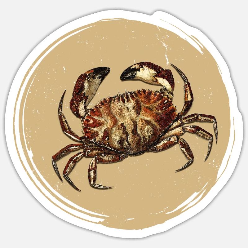 Crab - Sticker size S (10 x 10 cm) - white matte