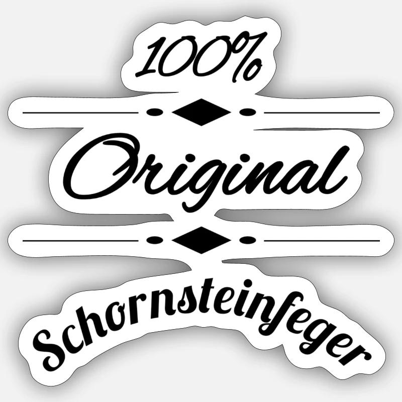 Schornsteinfeger - Sticker Größe S (10 x 10 cm) - Mattweiß