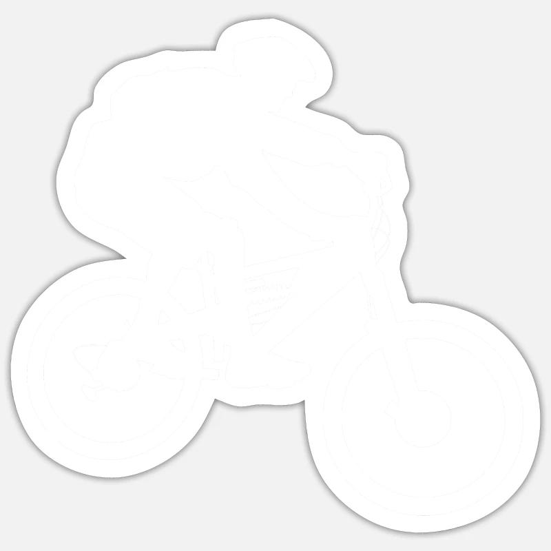 Vélo - Sticker taille S (10 x 10 cm) - blanc mat
