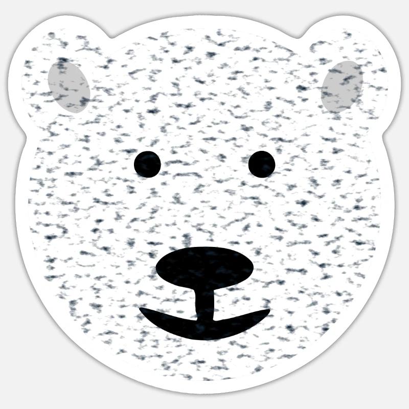 Bear Face Bear - Sticker size S (10 x 10 cm) - white matte