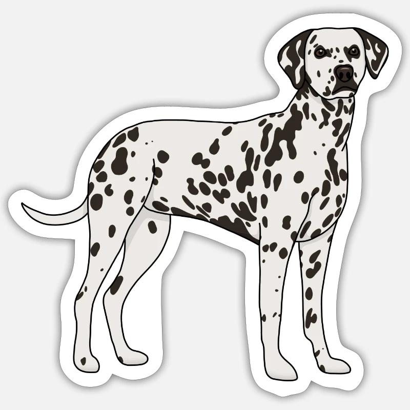 Dalmatiner - Sticker Größe S (10 x 10 cm) - Mattweiß