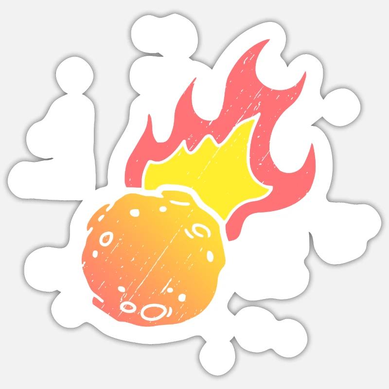 Distressed Meteor - Sticker Größe S (10 x 10 cm) - Mattweiß