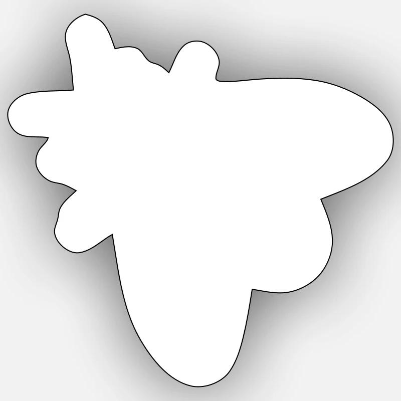 Abeille - Sticker taille S (10 x 10 cm) - blanc mat