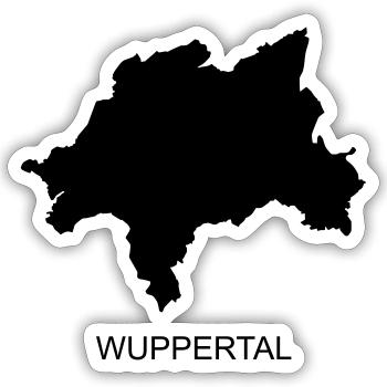 Wuppertal - Sticker Größe S (10 x 10 cm) - Mattweiß - Vorne