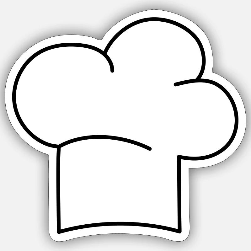Toque - Sticker size S (10 x 10 cm) - white matte