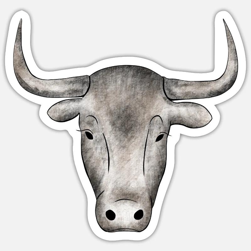 Taureau Sticker taille S (10 x 10 cm)