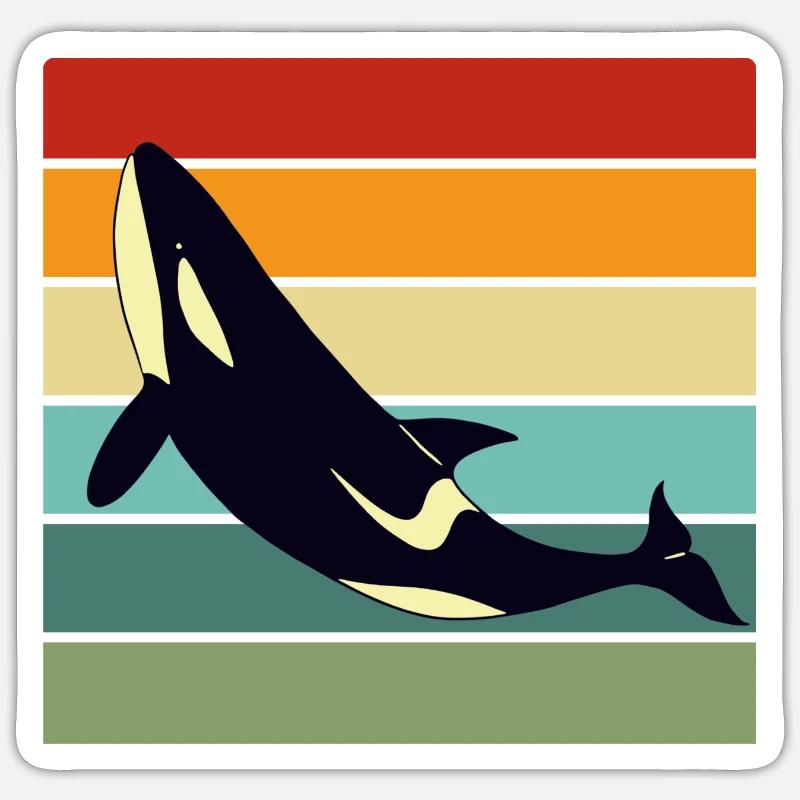 killer whale - Sticker size S (10 x 10 cm) - white matte
