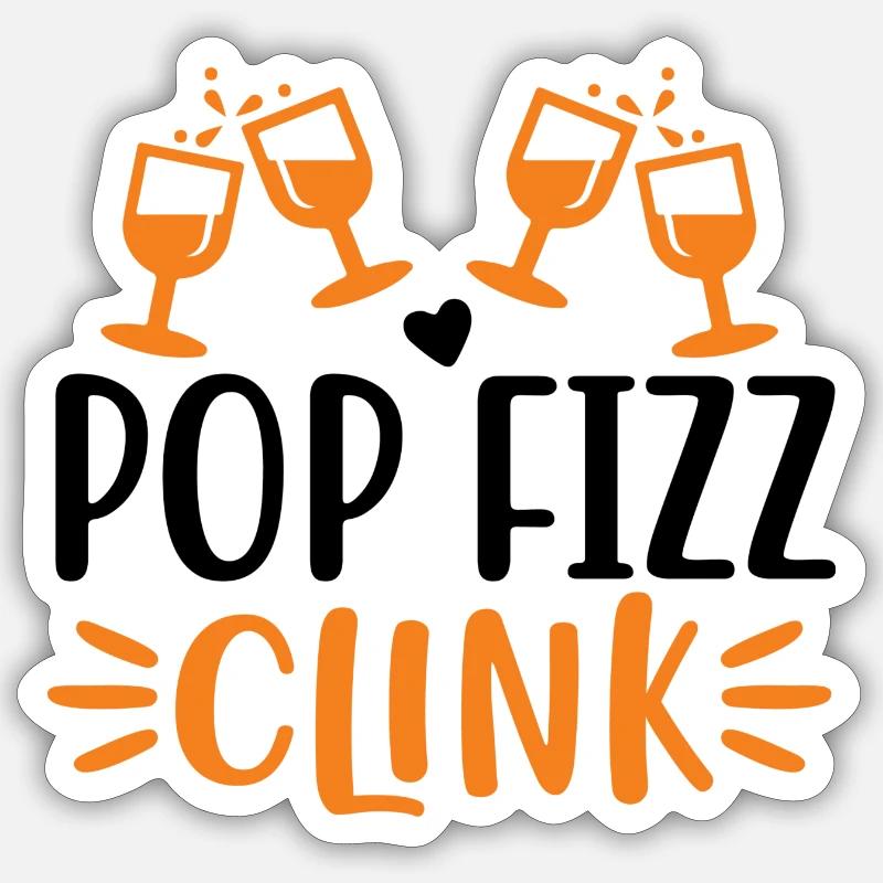 Pop Fizz Clink 01 Annonces - Sticker taille S (10 x 10 cm) - blanc mat