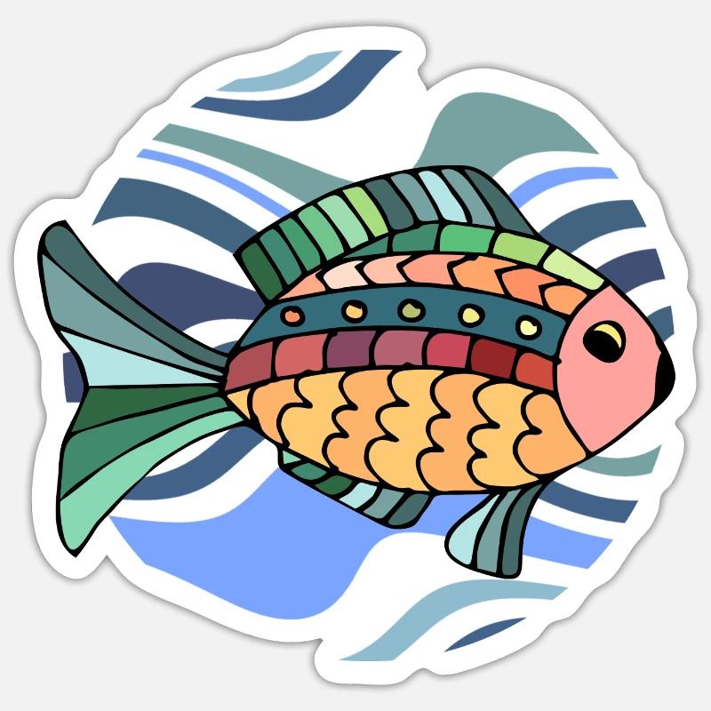 fish Sticker size S (10 x 10 cm)
