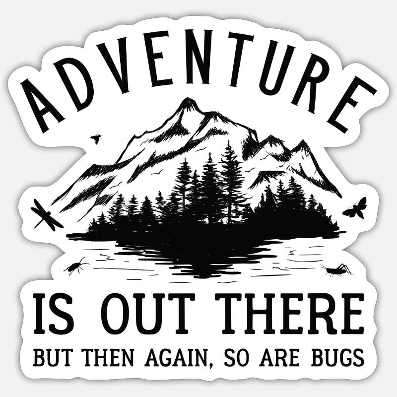 Adventure Bugs - Sticker Größe S (10 x 10 cm) - Mattweiß