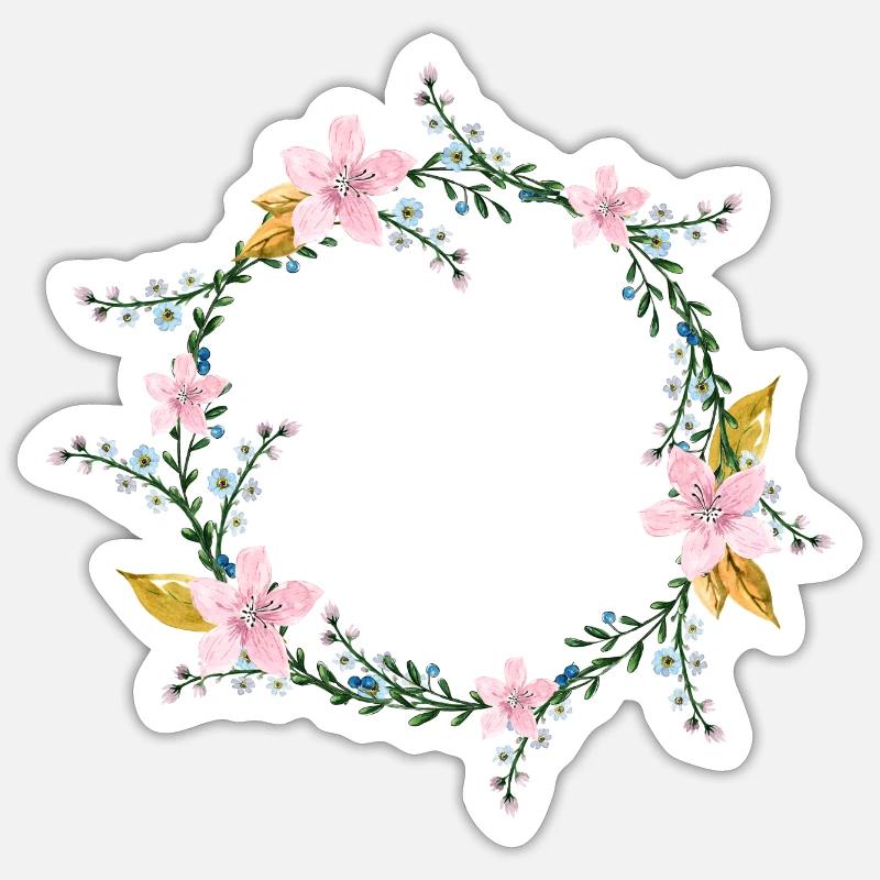 Flowers - Sticker size S (10 x 10 cm) - white matte