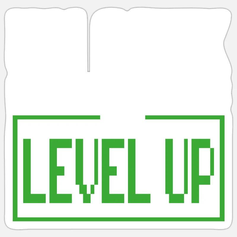 A Geek Does Not Age It Level Up Sticker size S (10 x 10 cm)