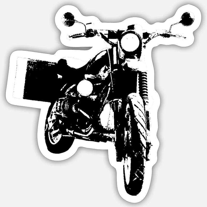 Kultboxer, die gute alte GS - Sticker Größe S (10 x 10 cm) - Mattweiß