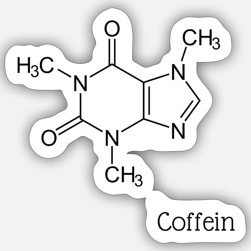 Caffeine structural formula Sticker size S (10 x 10 cm)