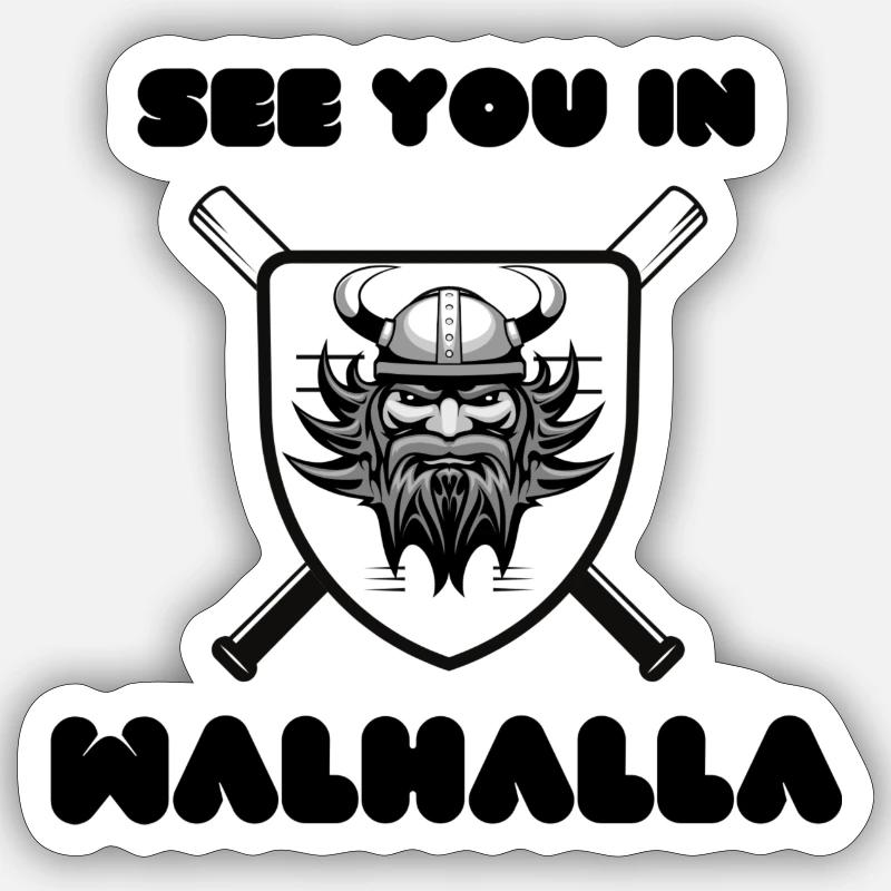 Viking - Sticker Größe S (10 x 10 cm) - Mattweiß