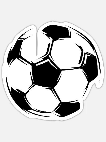 soccer fußball symbol geschenk team em Ball icon - Sticker Größe S (10 x 10 cm) - Mattweiß