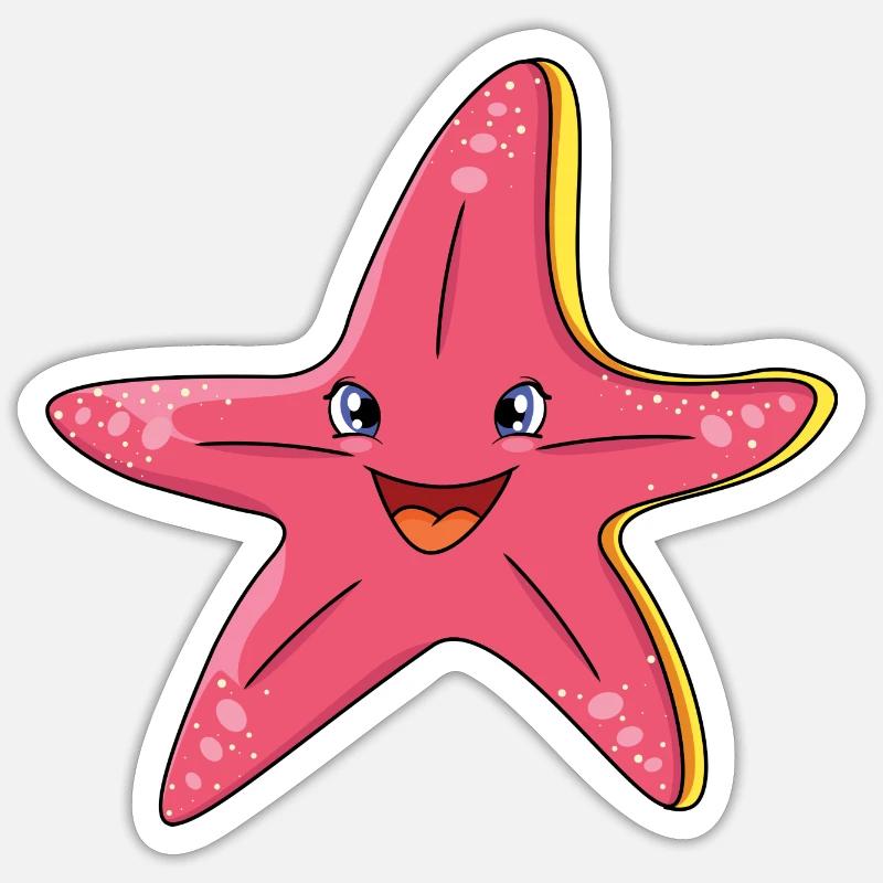 étoile de mer Sticker taille S (10 x 10 cm)