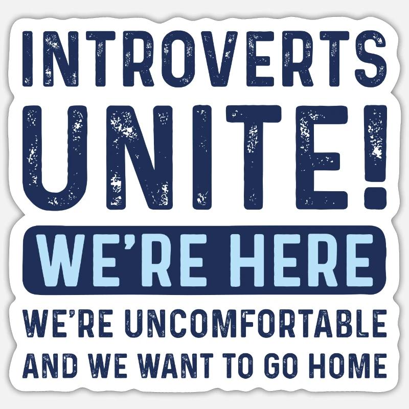 Introvertierte Unite Sticker Größe S (10 x 10 cm)