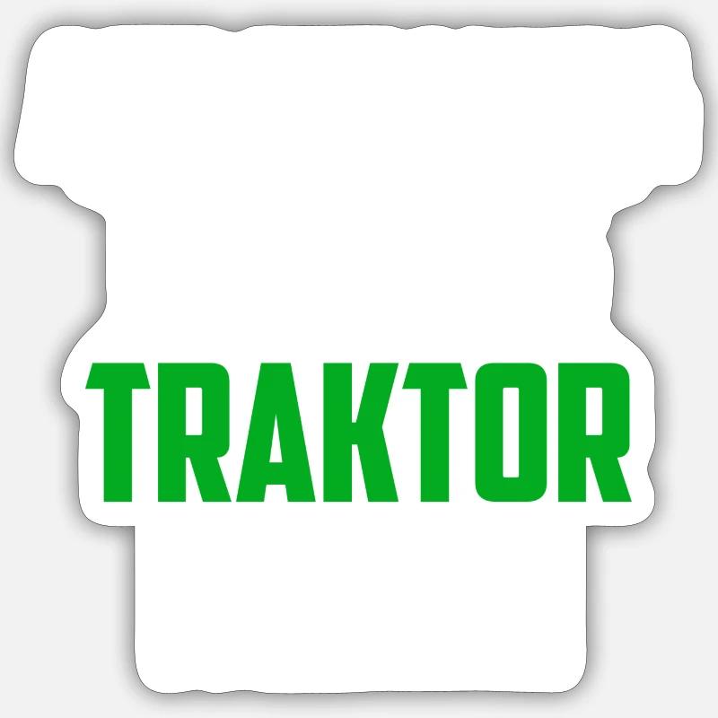 Traktor Treckerfahren Bauer Geschenk - Sticker Größe S (10 x 10 cm) - Mattweiß