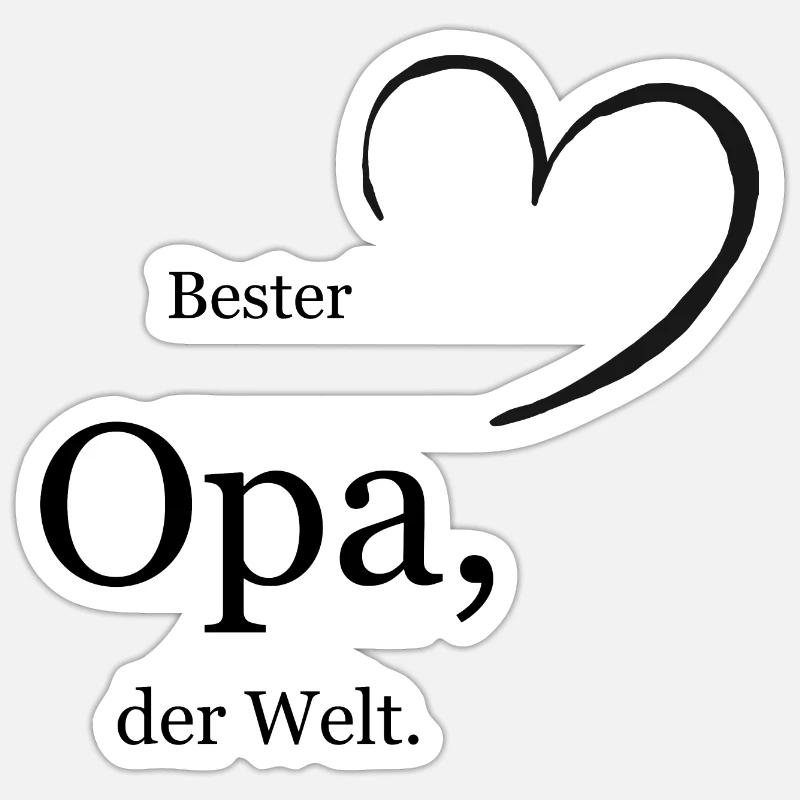 Bester Opa, der Welt. Sticker Größe S (10 x 10 cm)