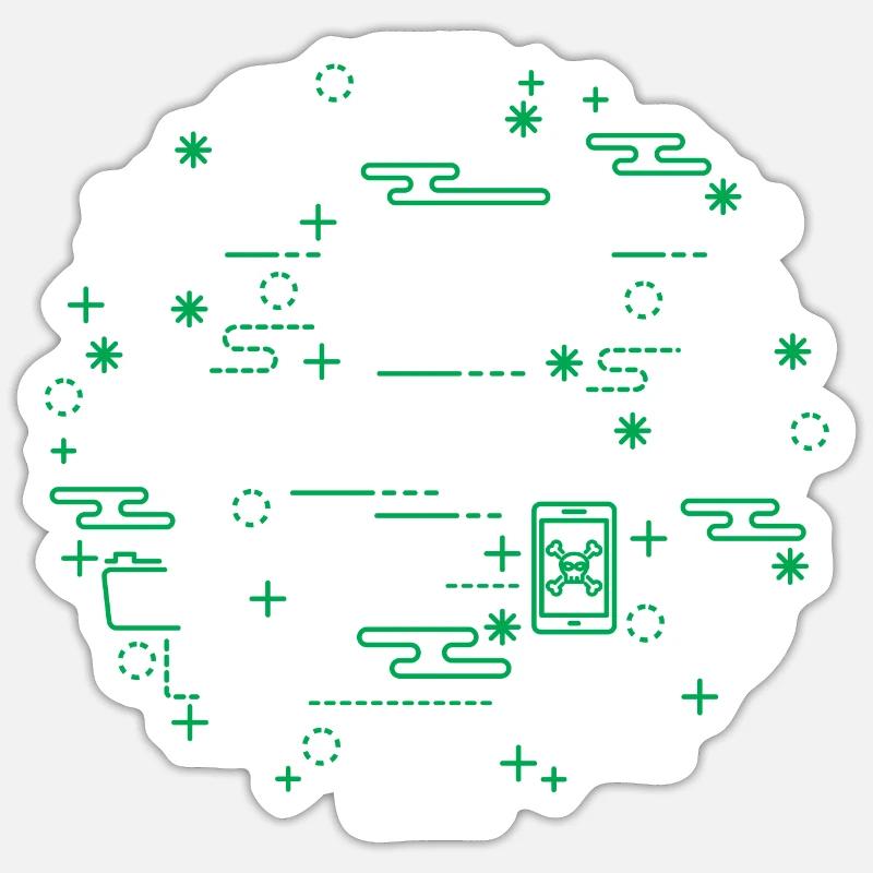 Hacker - Sticker Größe S (10 x 10 cm) - Mattweiß
