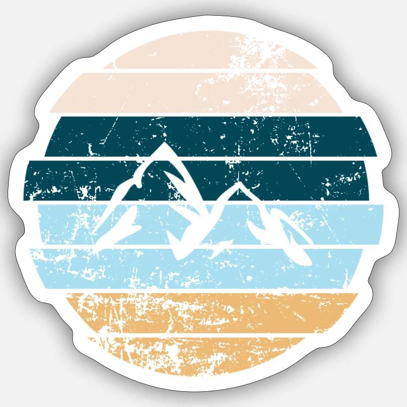 Berg - Sticker taille S (10 x 10 cm) - blanc mat