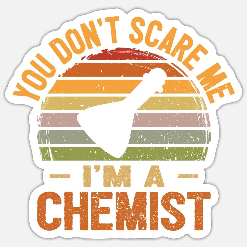 Sono un chimico - Sticker formato S (10 x 10 cm) - bianco opaco