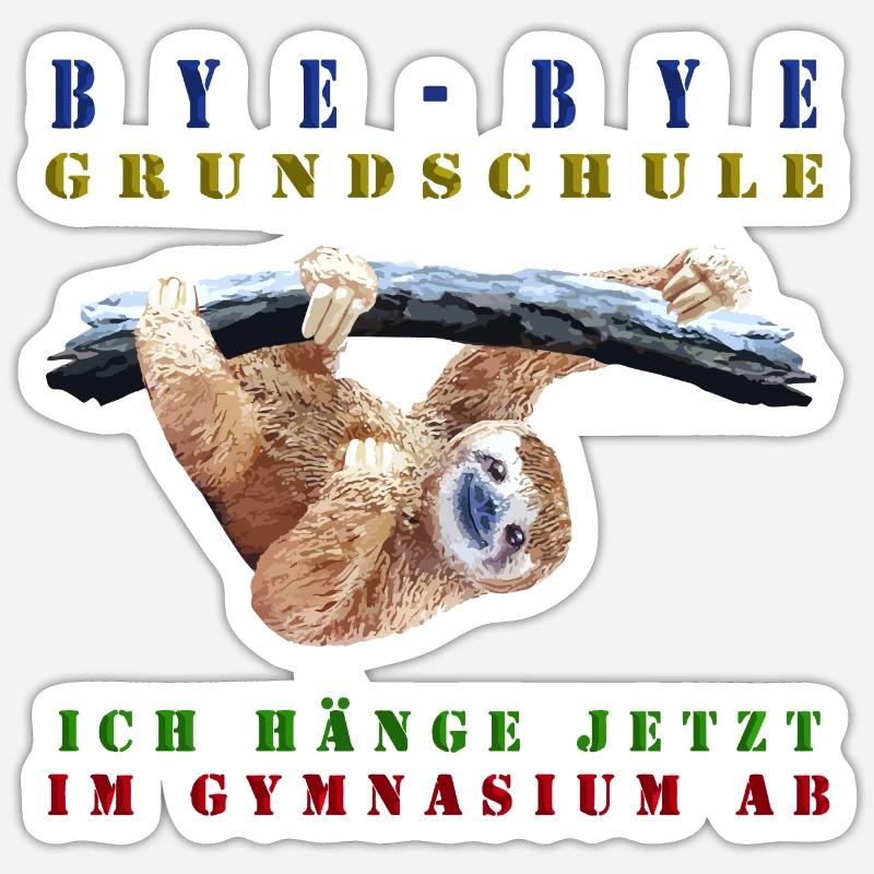 BYE-BYE GRUNDSCHULE Sticker Größe S (10 x 10 cm)