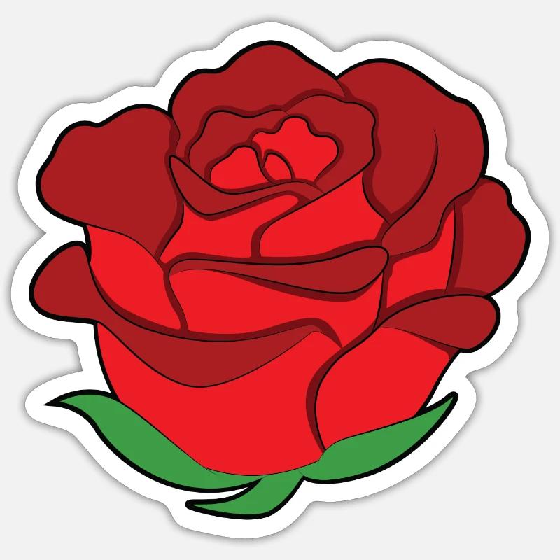rose - Sticker size S (10 x 10 cm) - white matte