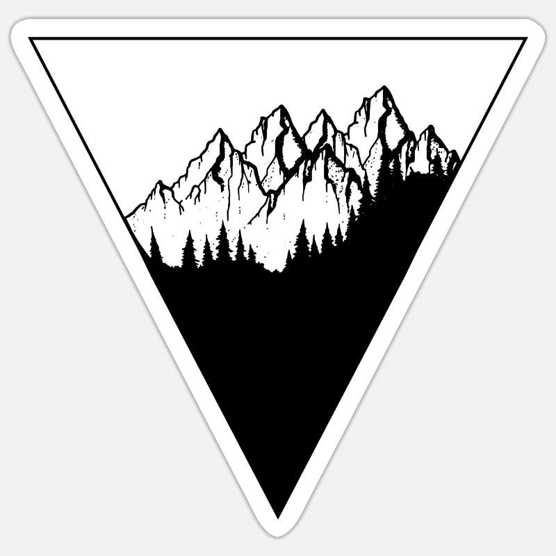Nature Triangle - Sticker size S (10 x 10 cm) - white matte