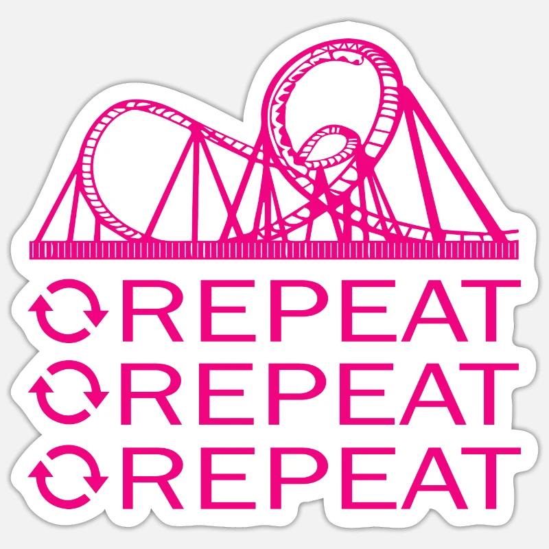 Rollercoaster Roller Coaster - Sticker size S (10 x 10 cm) - white matte