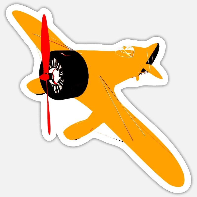 Single-engine propeller aircraft Sticker size S (10 x 10 cm)