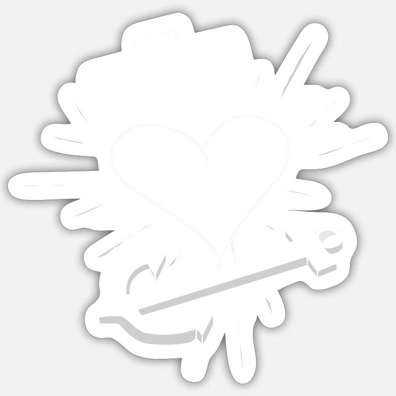 Glaube Hoffnung und Liebe - Sticker Größe S (10 x 10 cm) - Mattweiß