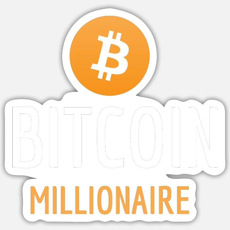 Bitcoin Millionaire - Sticker size S (10 x 10 cm) - white matte