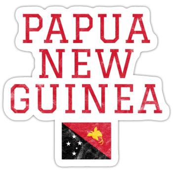 Papouasie-Nouvelle-Guinée - Sticker taille S (10 x 10 cm) - blanc mat - Devant