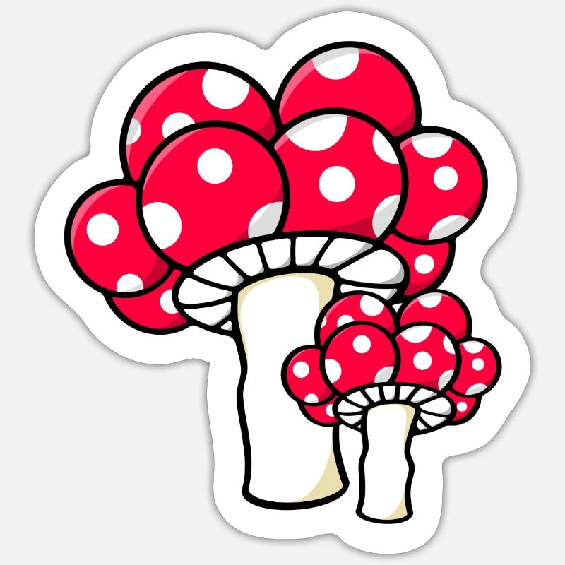 Schwarzwaldpilz Sticker Größe S (10 x 10 cm)