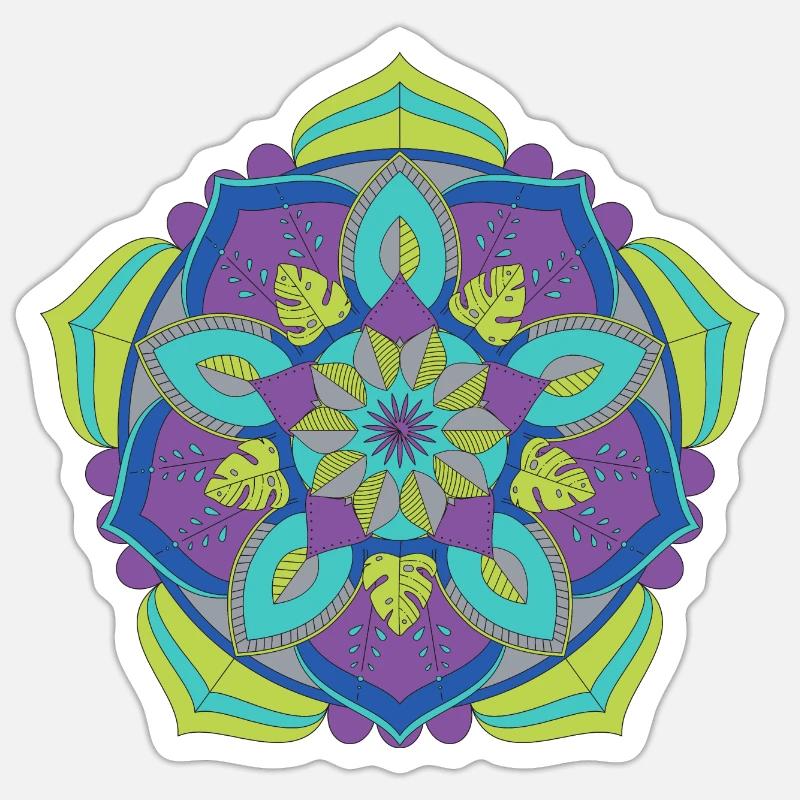 Mandala - Sticker size S (10 x 10 cm) - white matte