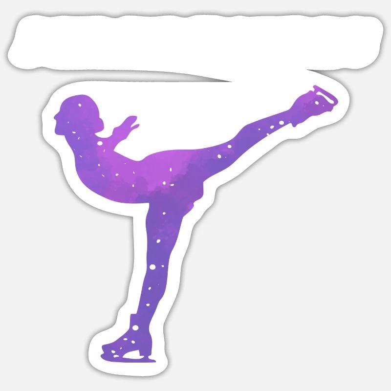 Eisprinzessin Skatermädchen Gift - Sticker Größe S (10 x 10 cm) - Mattweiß