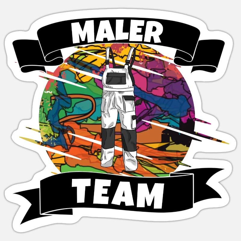 Maler team Sticker Größe S (10 x 10 cm)