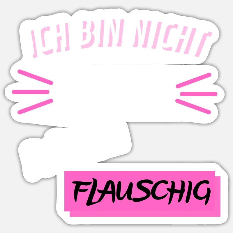 Ich bin nicht Dick ich bin flauschig Lustig Sticker Größe S (10 x 10 cm)